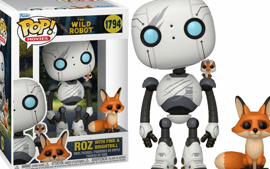 Standard Pop!>The Wild Robot (2024) The Wild Robot - Roz with Fink & Brightbill Pop! Vinyl Figure