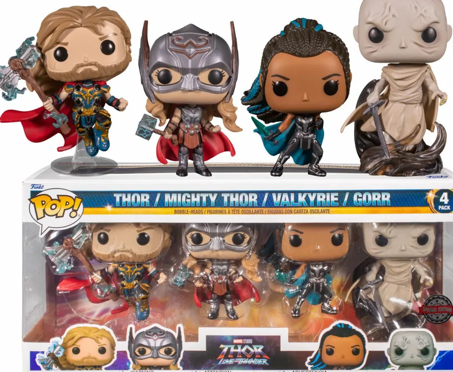 Standard Pop!>Thor 4: Love and Thunder - , Mighty , Gorr & Valkyrie Pop! Vinyl Figure 4-Pack