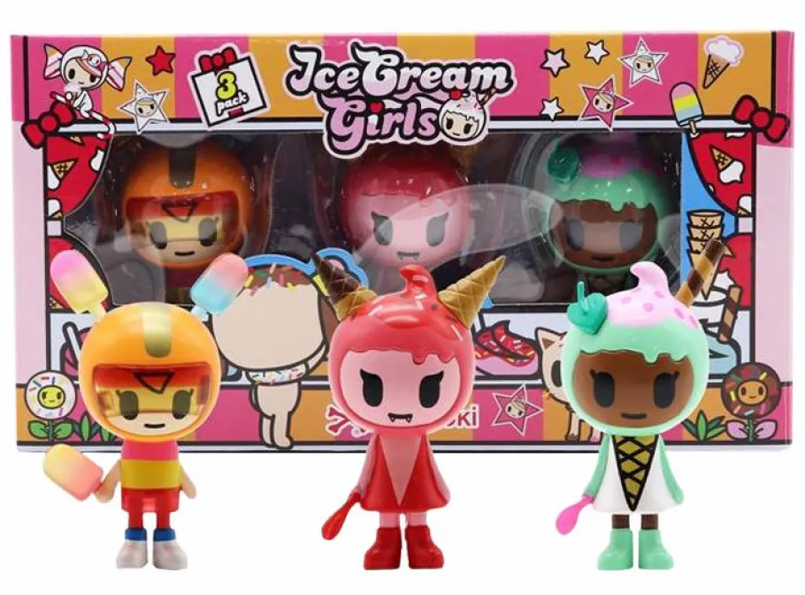 Designer Vinyl>Tokidoki - Ice Cream Girls 3” Vinyl Figure 3-Pack