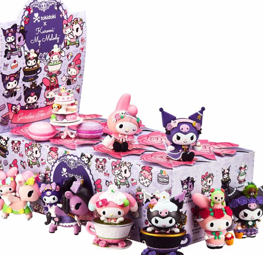 Blind Box>Tokidoki x Kuromi & My Melody - Garden Tea Party Blind Box Vinyl Figure (Display of 8)