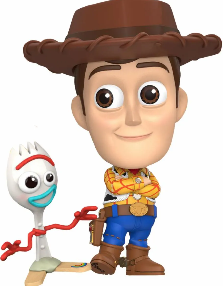 Cosbaby>Hot Toys Toy Story 4 - Woody with Forky Cosbaby Bobble-Head Figure 2-Pack