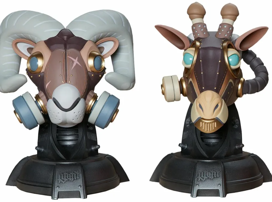 Designer Vinyl>Unruly Industries - Ram & Giraffe Guerrilla Squadron 9” Vinyl Figure Set by Freehand Profit