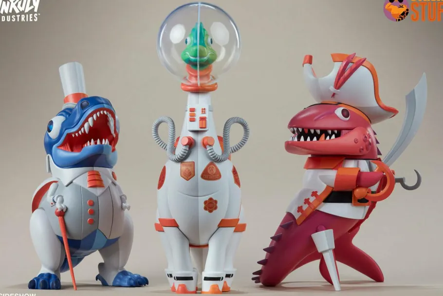 Designer Vinyl>Unruly Industries - Whaleontology 9” Designer Collectable Statue Set by Tom Whalen