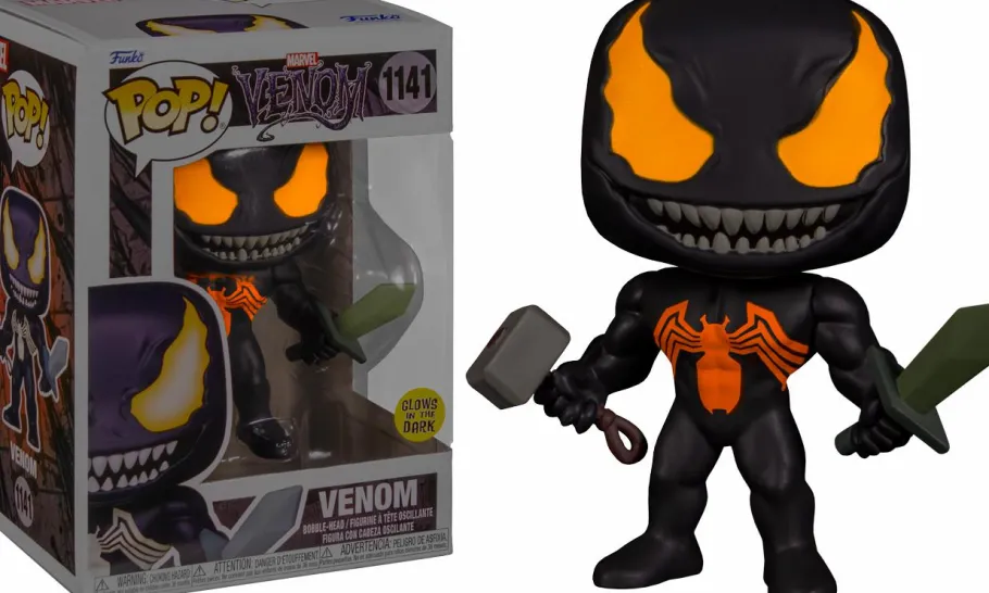 Standard Pop!>Venom - with Mjolnir and Sword Glow-in-the-Dark Pop! Vinyl Figure (Funko / Popcultcha Exclusive)