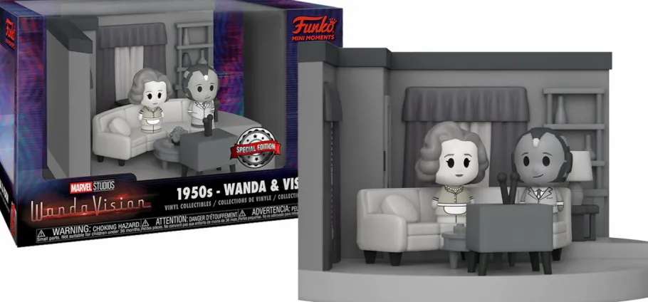 Designer Vinyl>WandaVision - 1950s Wanda & Vision in Living Room Diorama Mini Moments Vinyl Figure