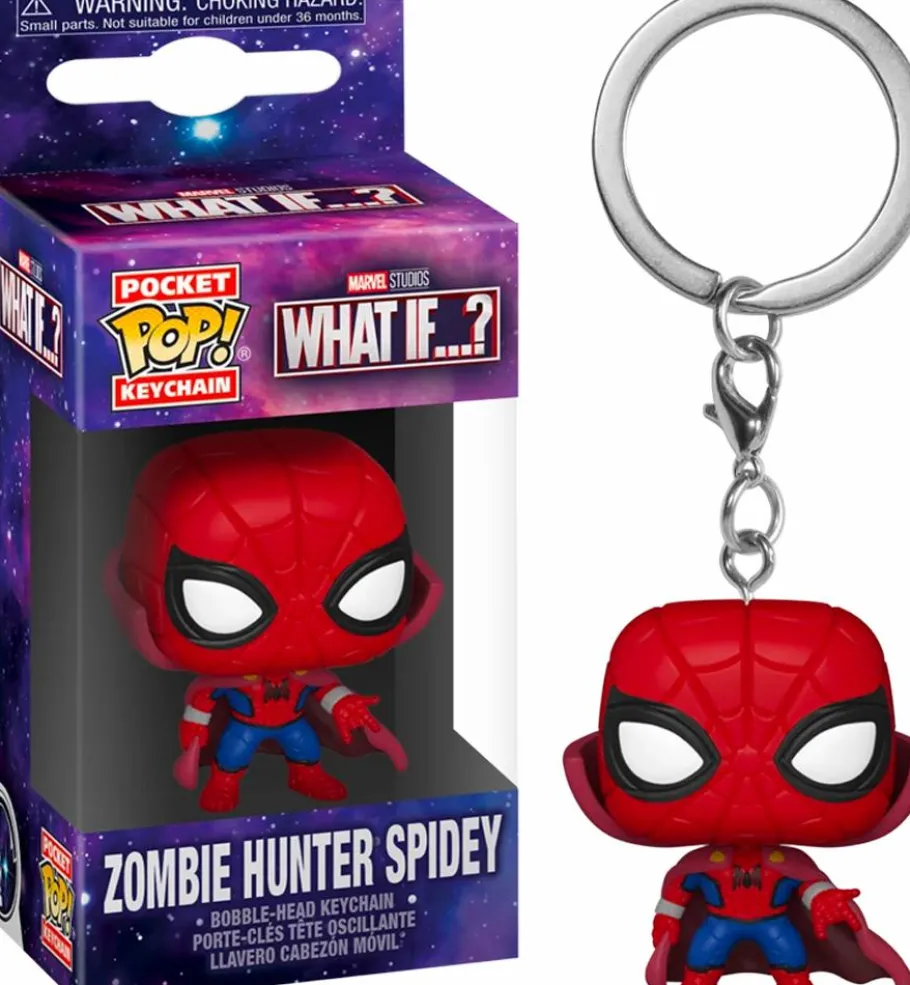 Pop! Keychains>What If...? What If…? - Zombie Hunter Spidey Pocket Pop! Vinyl Keychain