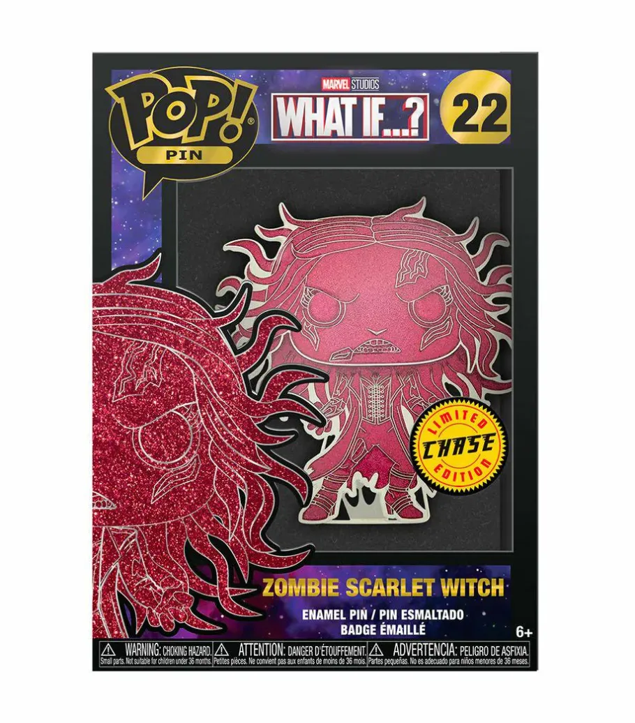 Pop! Home & Accessories>What If? What If…? - Zombie Scarlet Witch Glow in the Dark 4” Pop! Enamel Pin