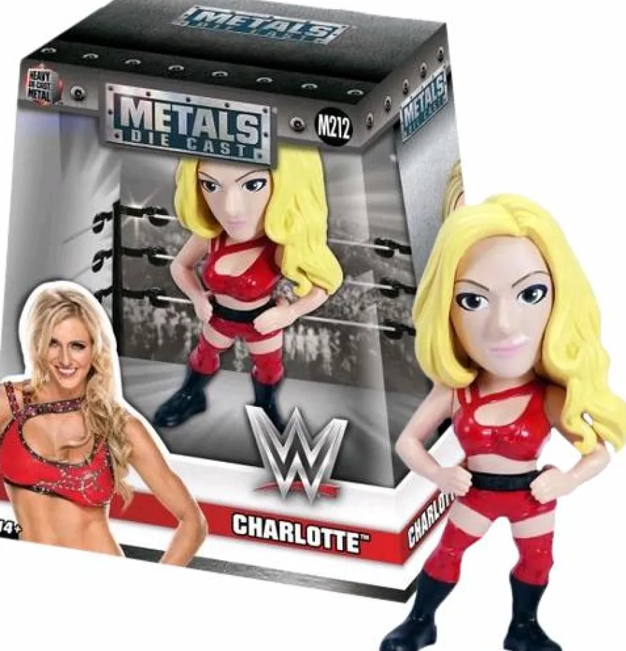 Die-Cast Figures>Wrestling WWE/WWF WWE - Charlotte 4” Metals Die-Cast Action Figure