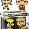 Pop! Bundles>Wolverine X-Men - Logan & Sabretooth 50th Anniversary Pop! Vinyl Figure 2-Pack (Popcultcha Exclusive)