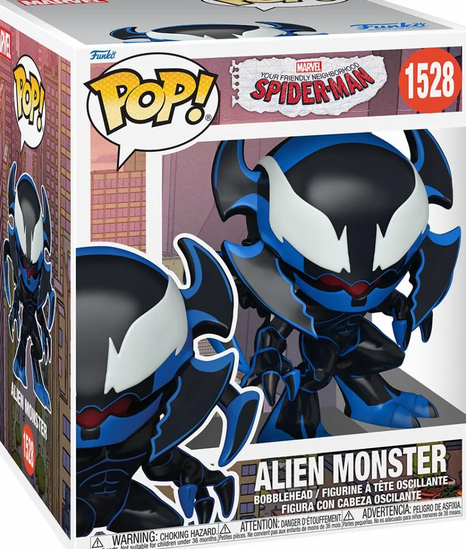 Super-Sized Pop!>Spider-Man Your Friendly Neighborhood (2025) - Alien Monster 6" Super Sized Pop! Vinyl Figure