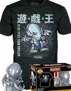 Pop! & Tee Sets>Yu-Gi-Oh! - Blue Eyes Toon Dragon Metallic Pop! Vinyl Figure & T-Shirt Box Set